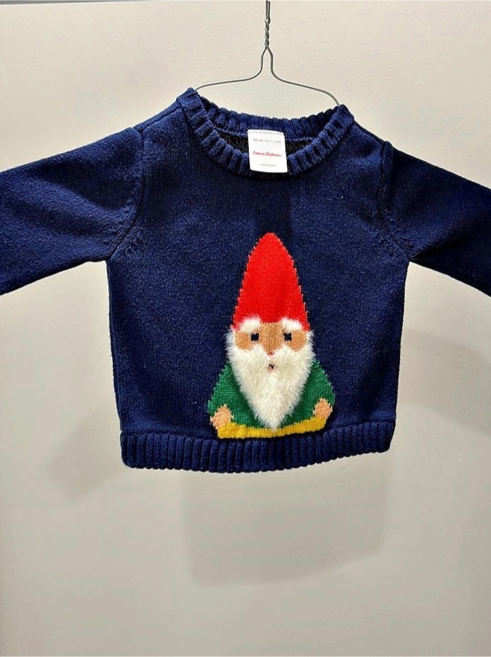 Hanna Andersson Gnome Blue Holiday Sweater